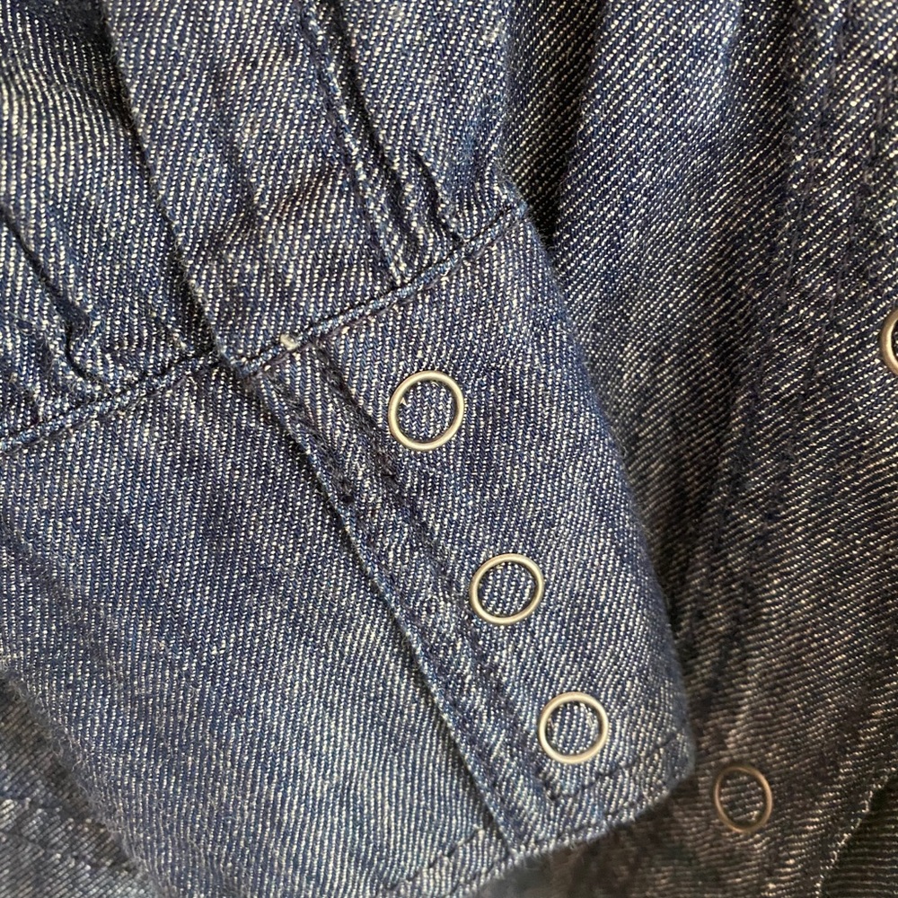 Lucky Brand True Indigo peplum top SIZE SMALL - Picture 7 of 8